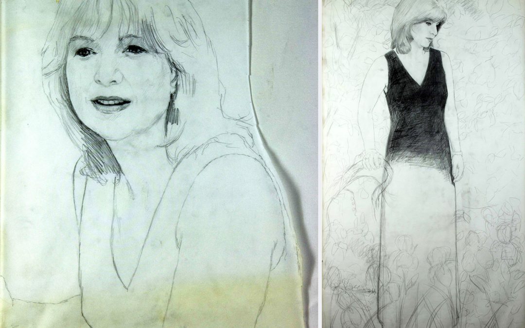 Rhonda French – the Mystery Woman preliminary drawing