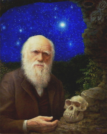 Darwin's Magical Cave - with Sirius lighting his way Darwin