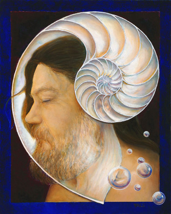 Self Portrait with Chambered Nautilus